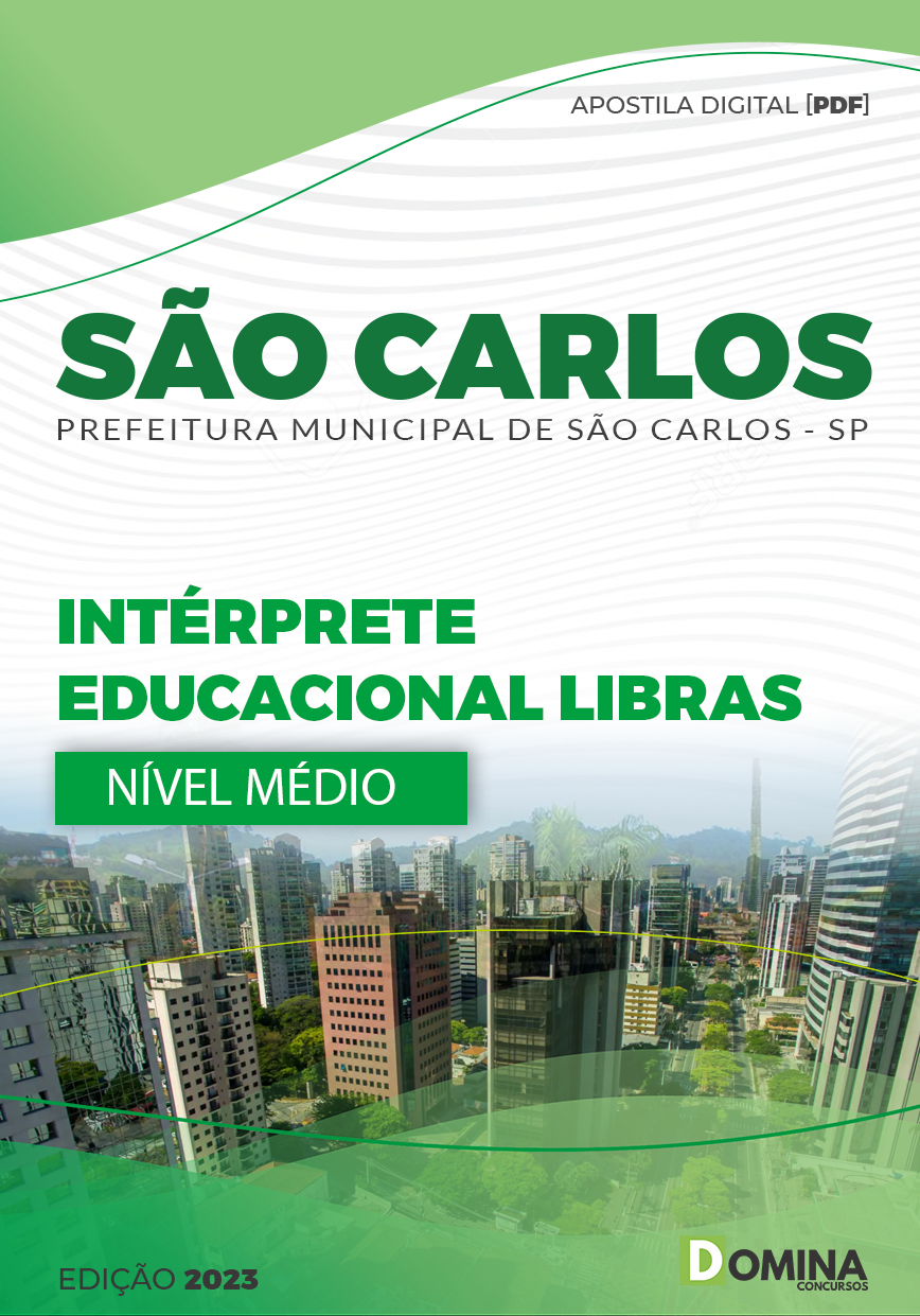 Apostila Pref São Carlos SP 2023 Intérprete Educacional Libras