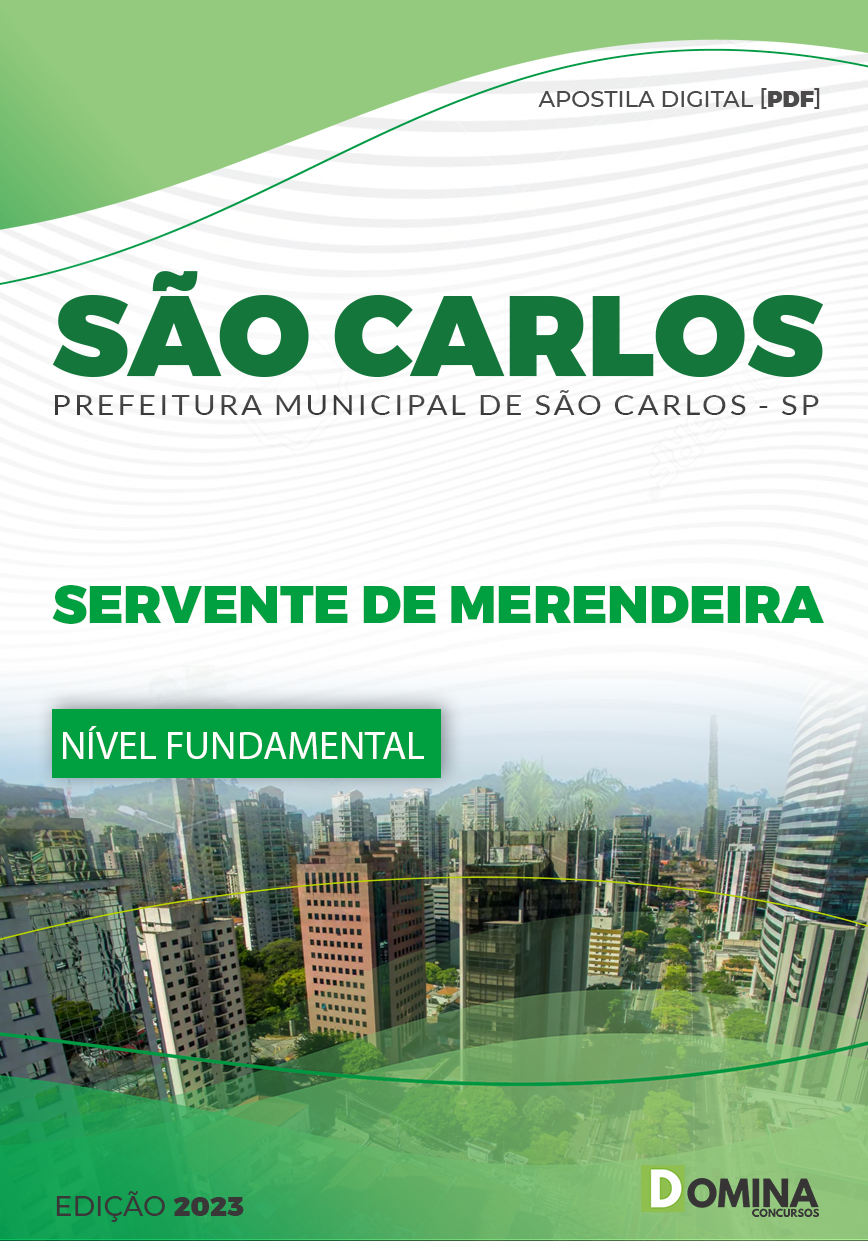 Apostila Digital Pref São Carlos SP 2023 Servente Merendeira