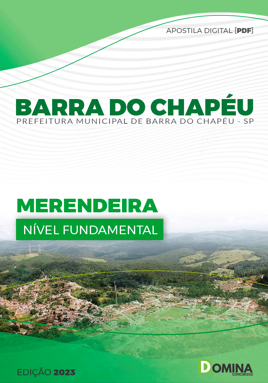 Apostila Pref Barra do Chapéu SP 2023 Merendeira