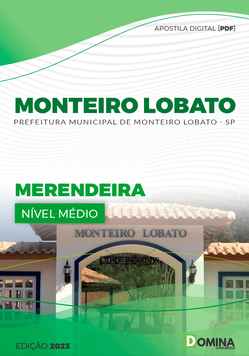 Apostila Pref Monteiro Lobato SP 2023 Merendeira