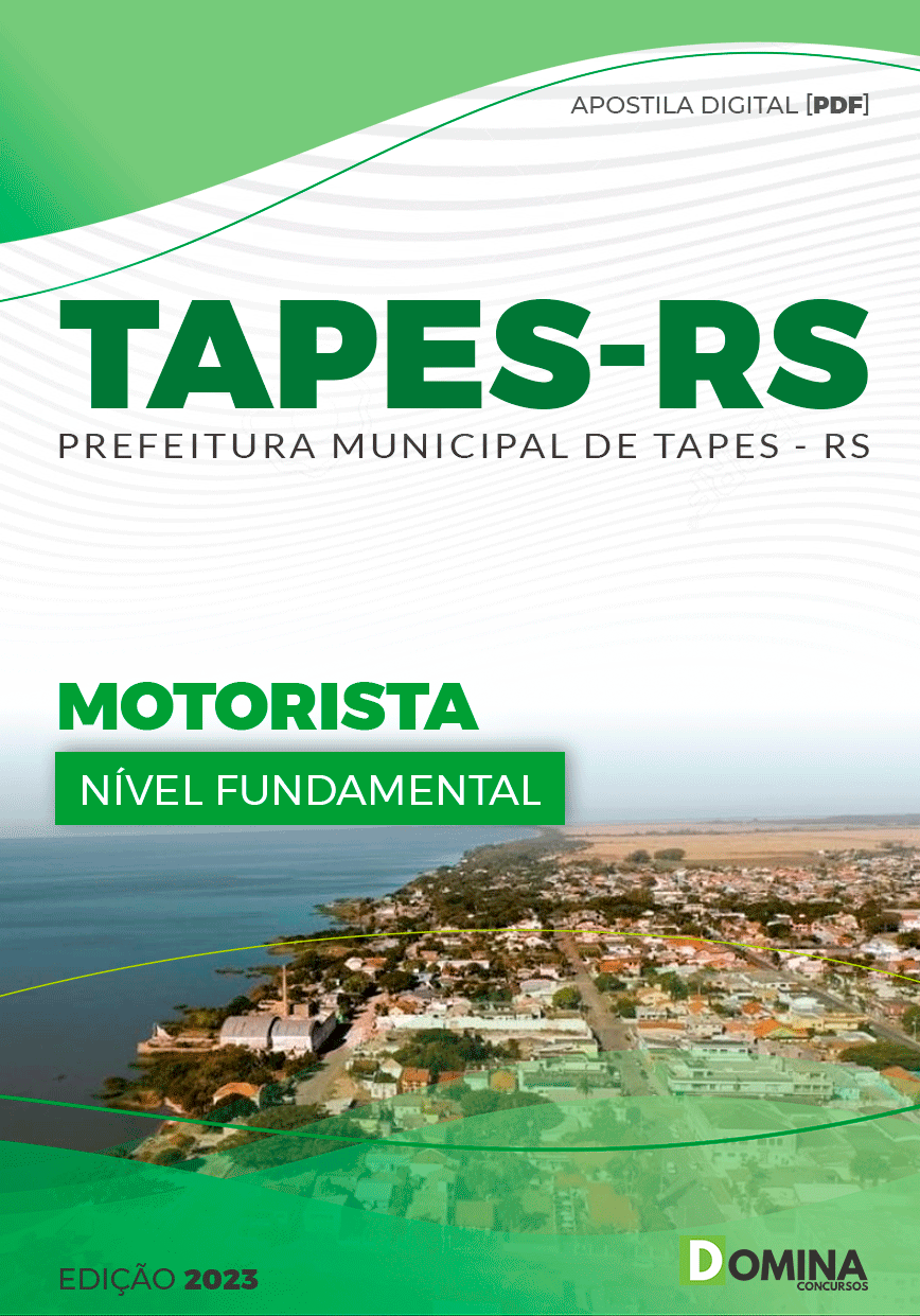 Apostila Digital Concurso Pref Tapes RS 2023 Motorista