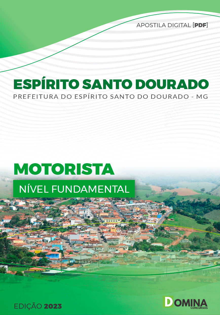 Apostila Pref Espírito Santo Dourado MG 2023 Motorista