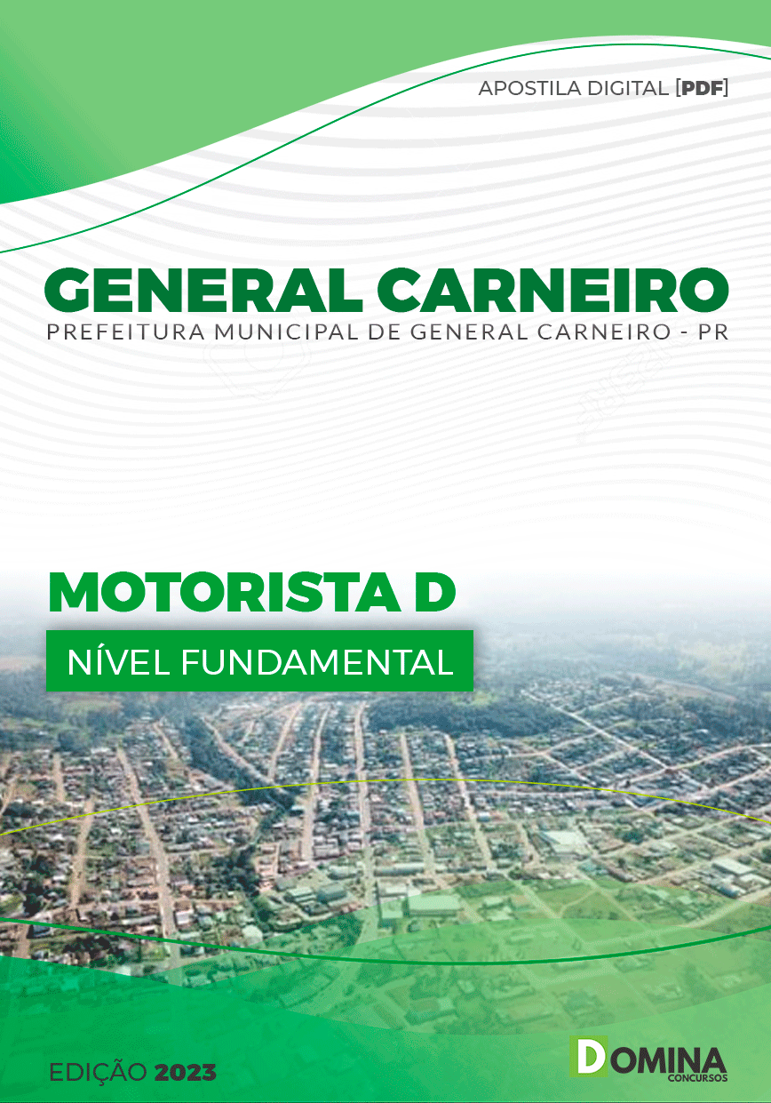 Apostila Pref General Carneiro PR 2023 Motorista D