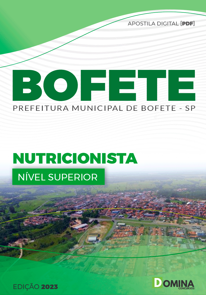 Apostila Concurso Pref Bofete SP 2023 Nutricionista