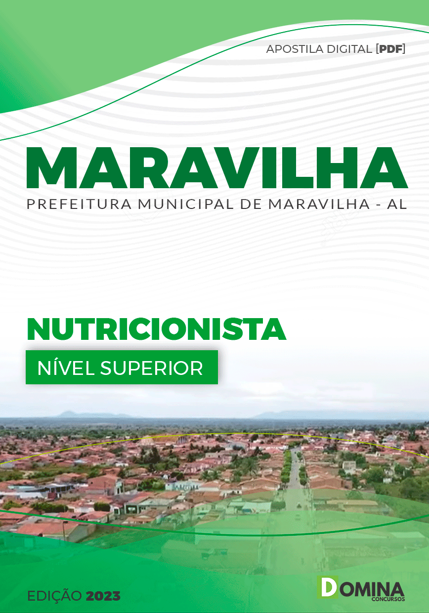 Apostila Digital Pref Maravilha AL 2023 Nutricionista