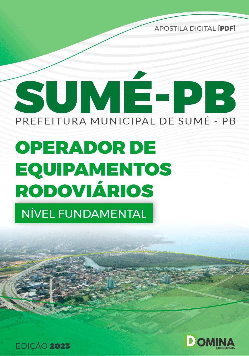 Apostila Pref Sumé PB 2023 Operador Equipamentos Rodoviários