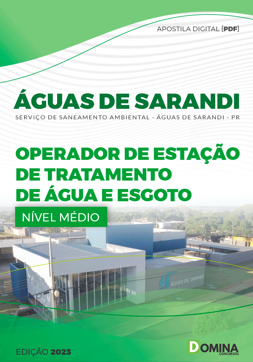 Apostila ÁGUAS DE SARANDI PR 2023 Operador Estação