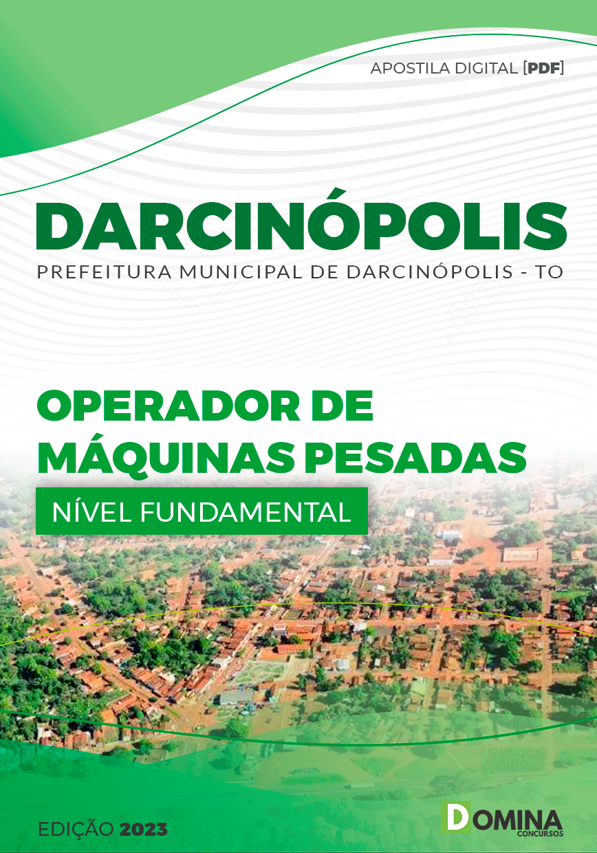 Apostila Pref Darcinópolis TO 2023 Operador Máquinas Pesadas
