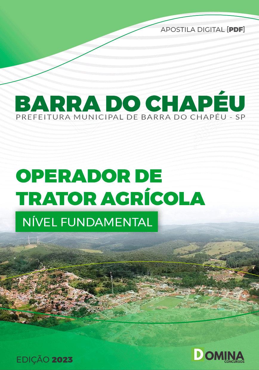 Apostila Pref Barra do Chapéu SP 2023 Operador Trator Agrícola
