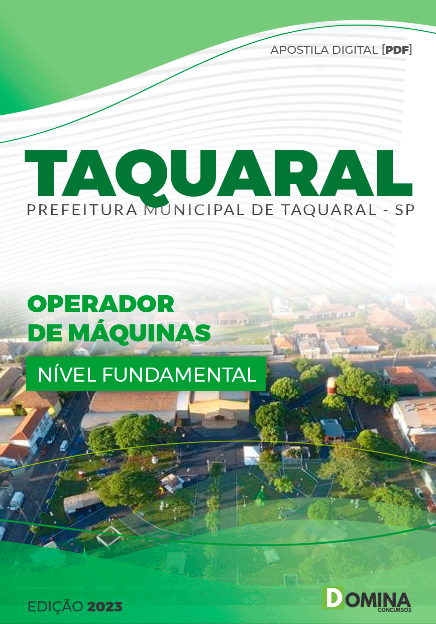 Apostila Concurso Pref Taquaral SP 2023 Operador Máquinas