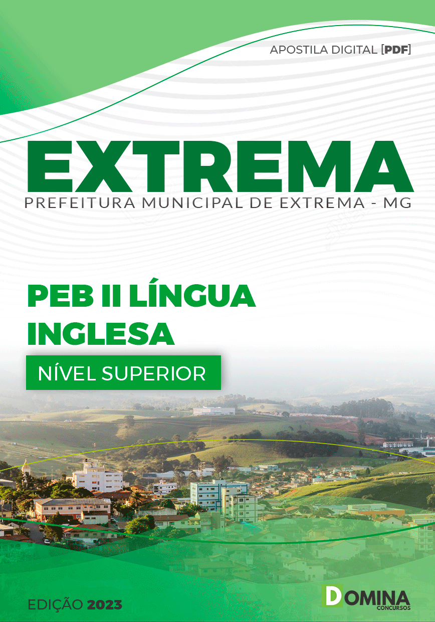 Apostila Pref Extrema MG 2023 Professor PEB II Língua Inglesa