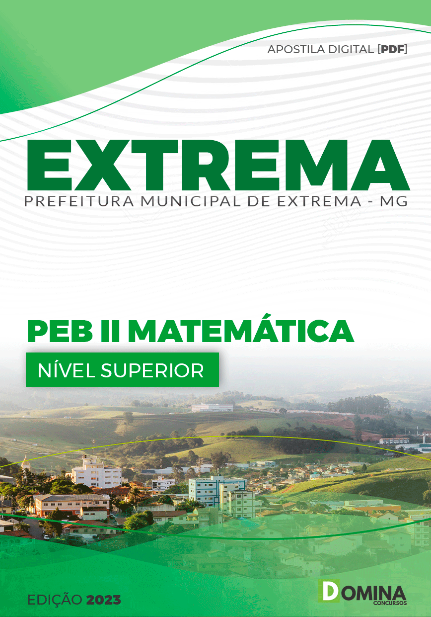 Apostila Pref Extrema MG 2023 Professor PEB II Matemática