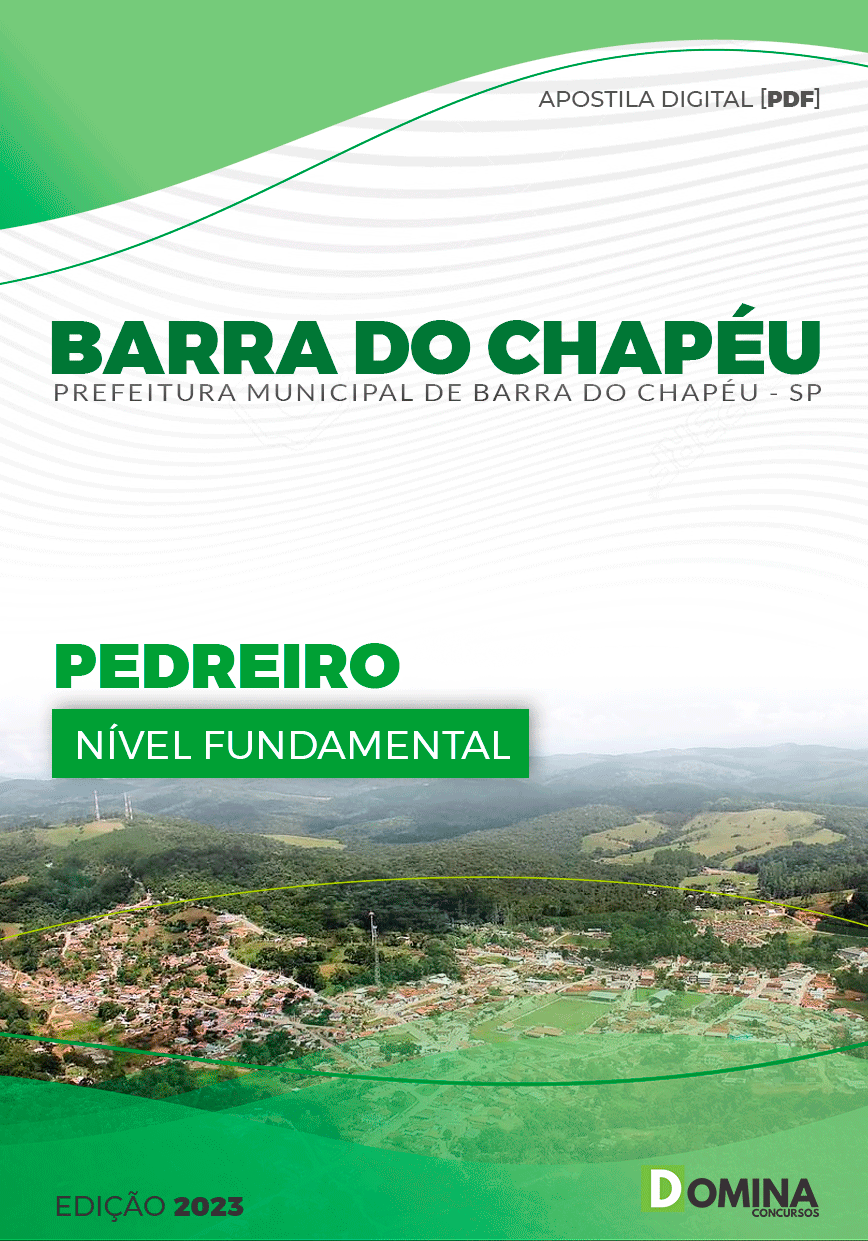 Apostila Pref Barra do Chapéu SP 2023 Pedreiro