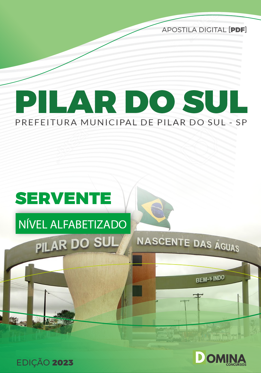 Apostila Concurso Pref Pilar do Sul SP 2023 Servente