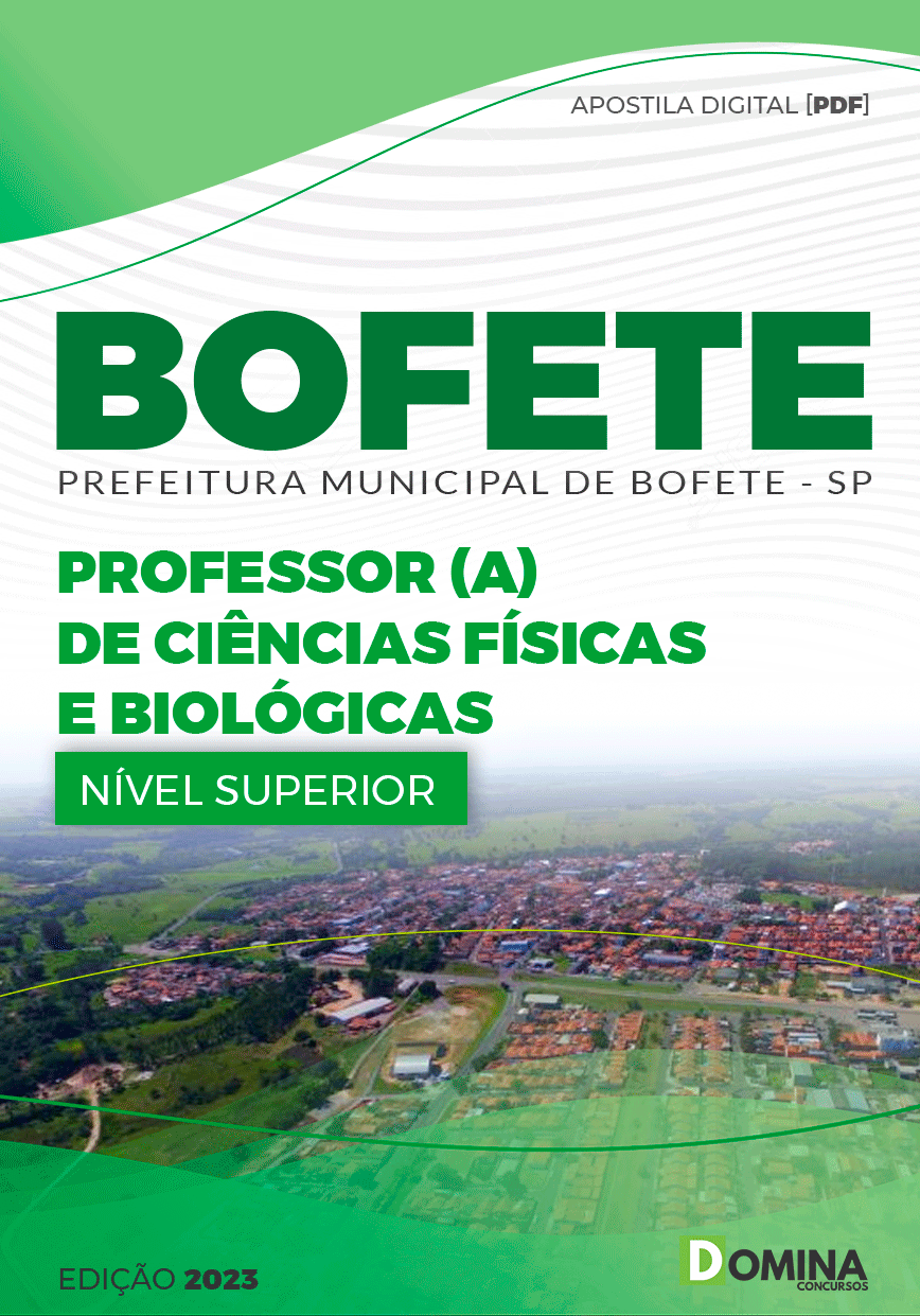 Apostila Pref Bofete SP 2023 Professor Ciências Físicas Biológicas