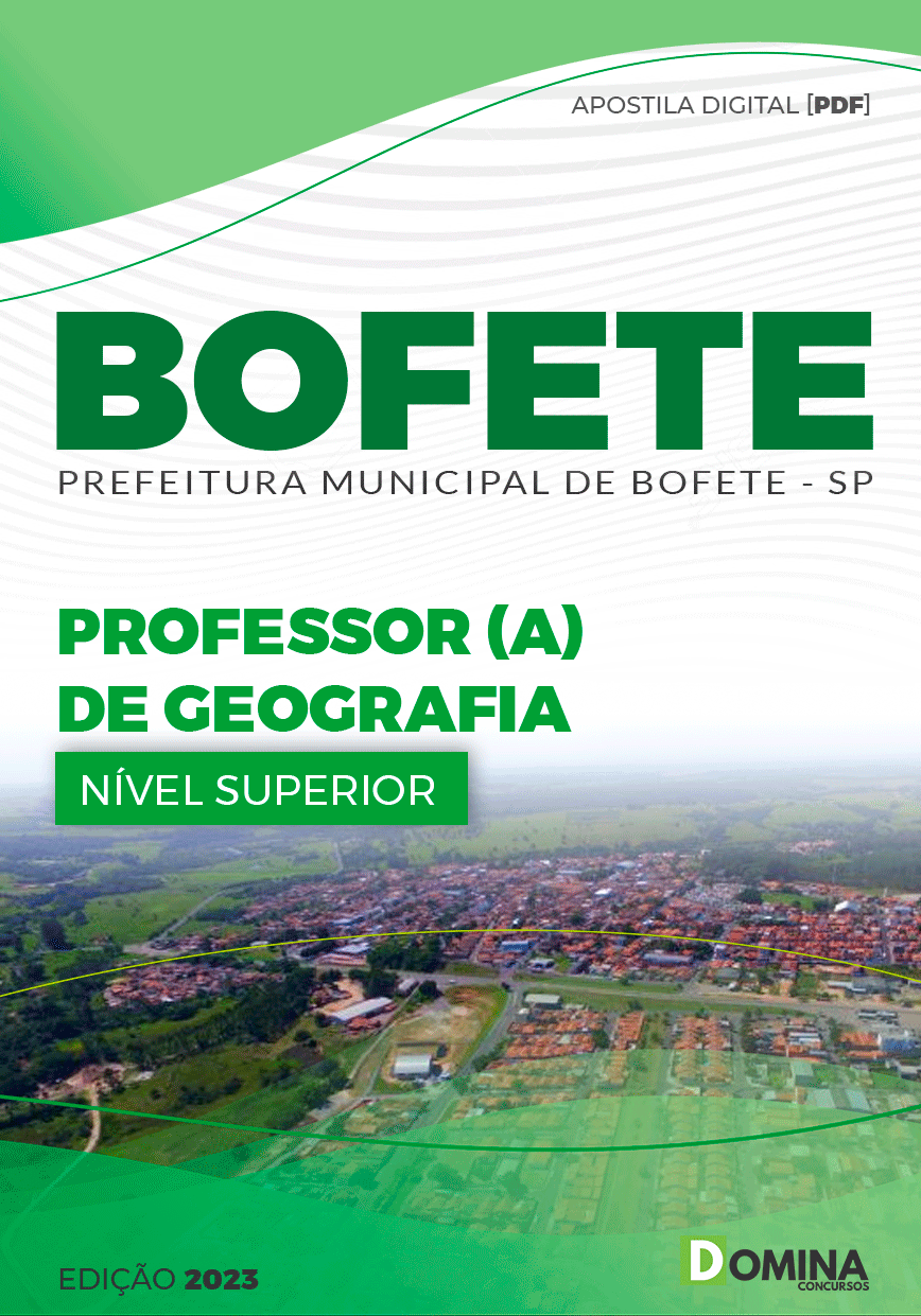 Apostila Pref Bofete SP 2023 Professor Geografia