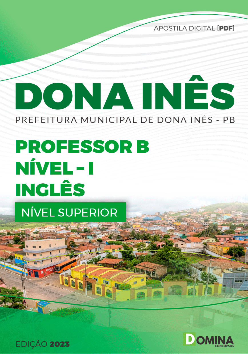 Apostila Pref Dona Inês PB 2023 Professor B Nível I Inglês