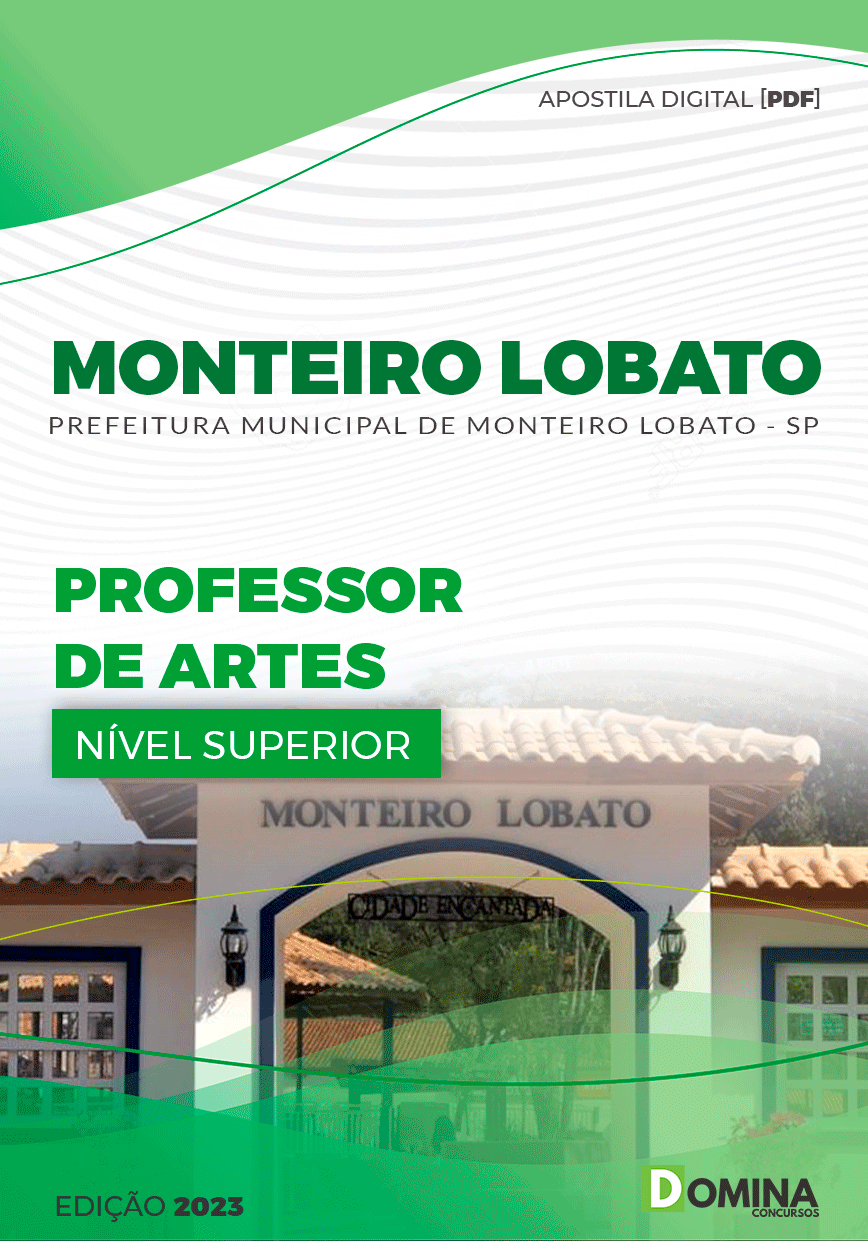 Apostila Pref Monteiro Lobato SP 2023 Professor de Artes