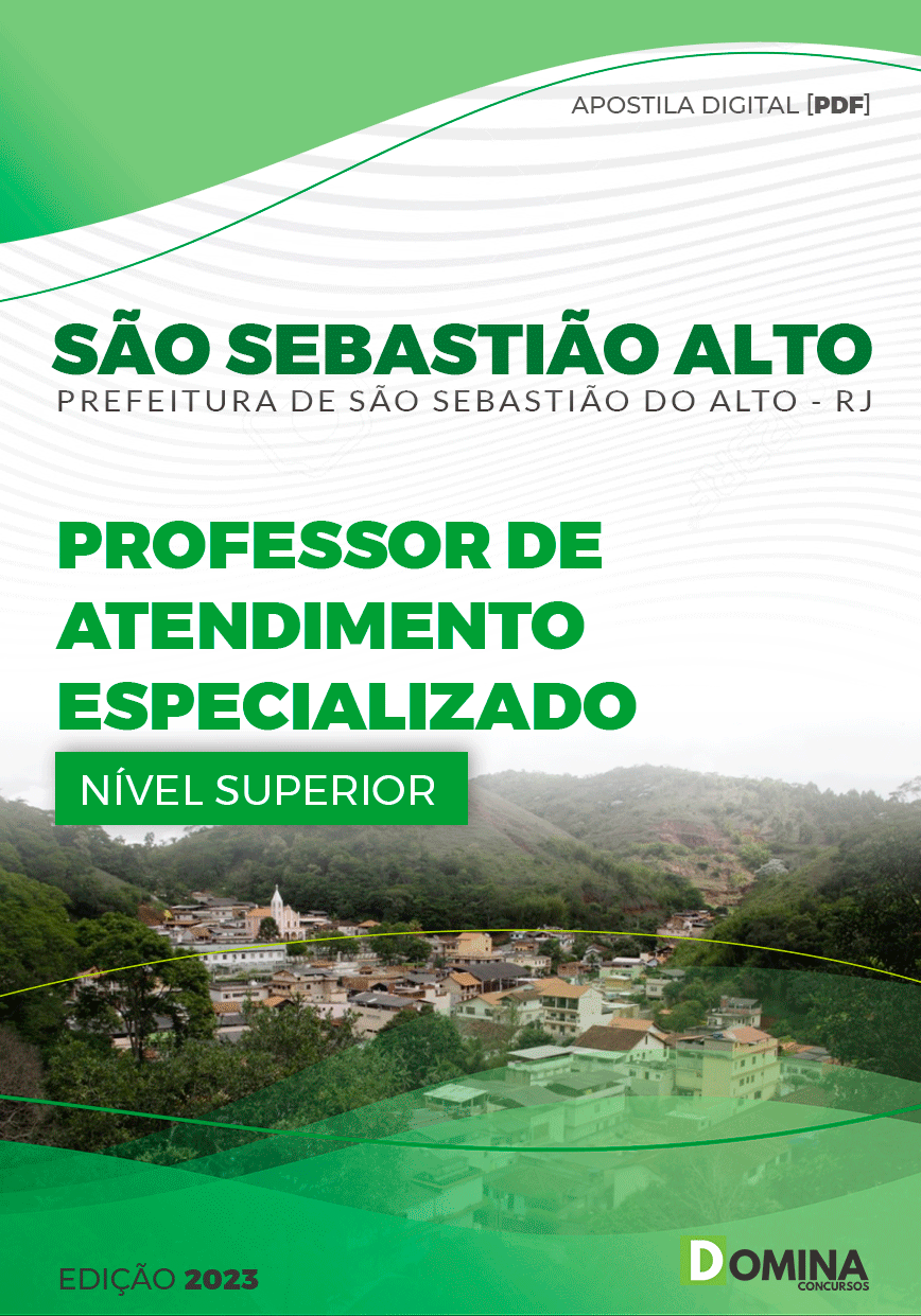 Apostila Pref São Sebastião Alto RJ 2024 Professor Atend Especializado