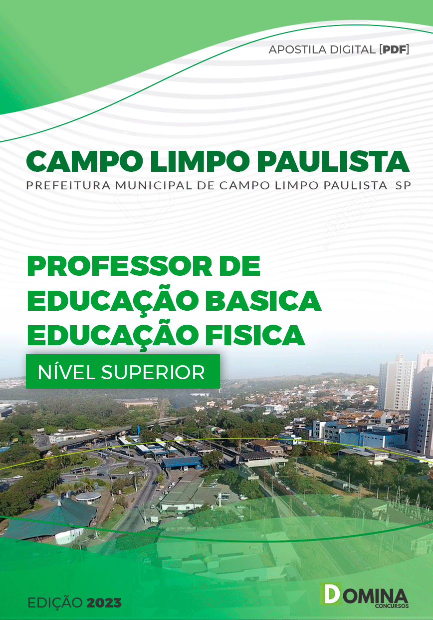 Apostila Pref Campo Limpo Paulista SP 2023 Professor EB II Educação Física