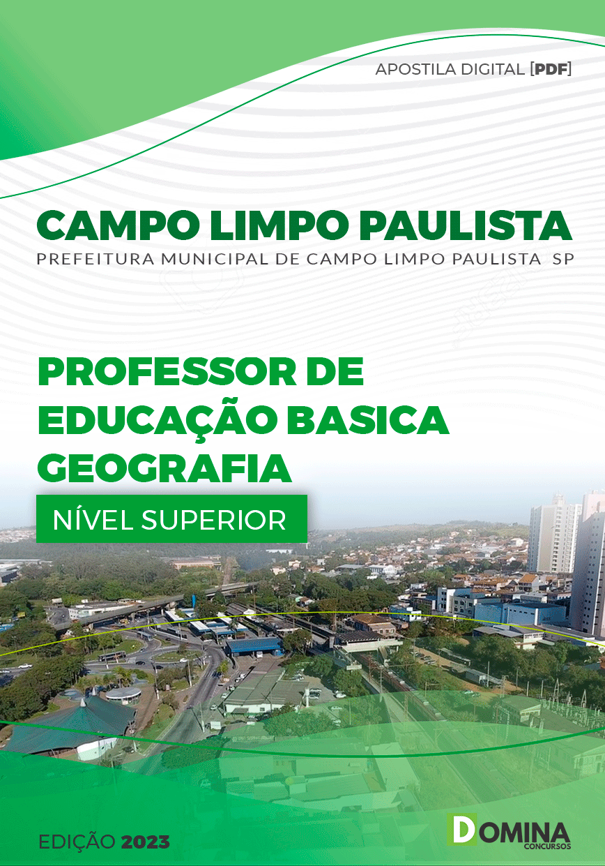 Apostila Pref Campo Limpo Paulista SP 2023 Professor EB II Geografia