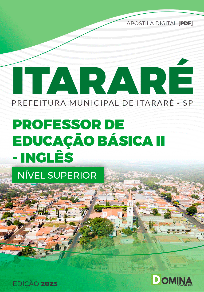 Apostila Pref Itararé SP 2023 Professor Educação Básica II Inglês