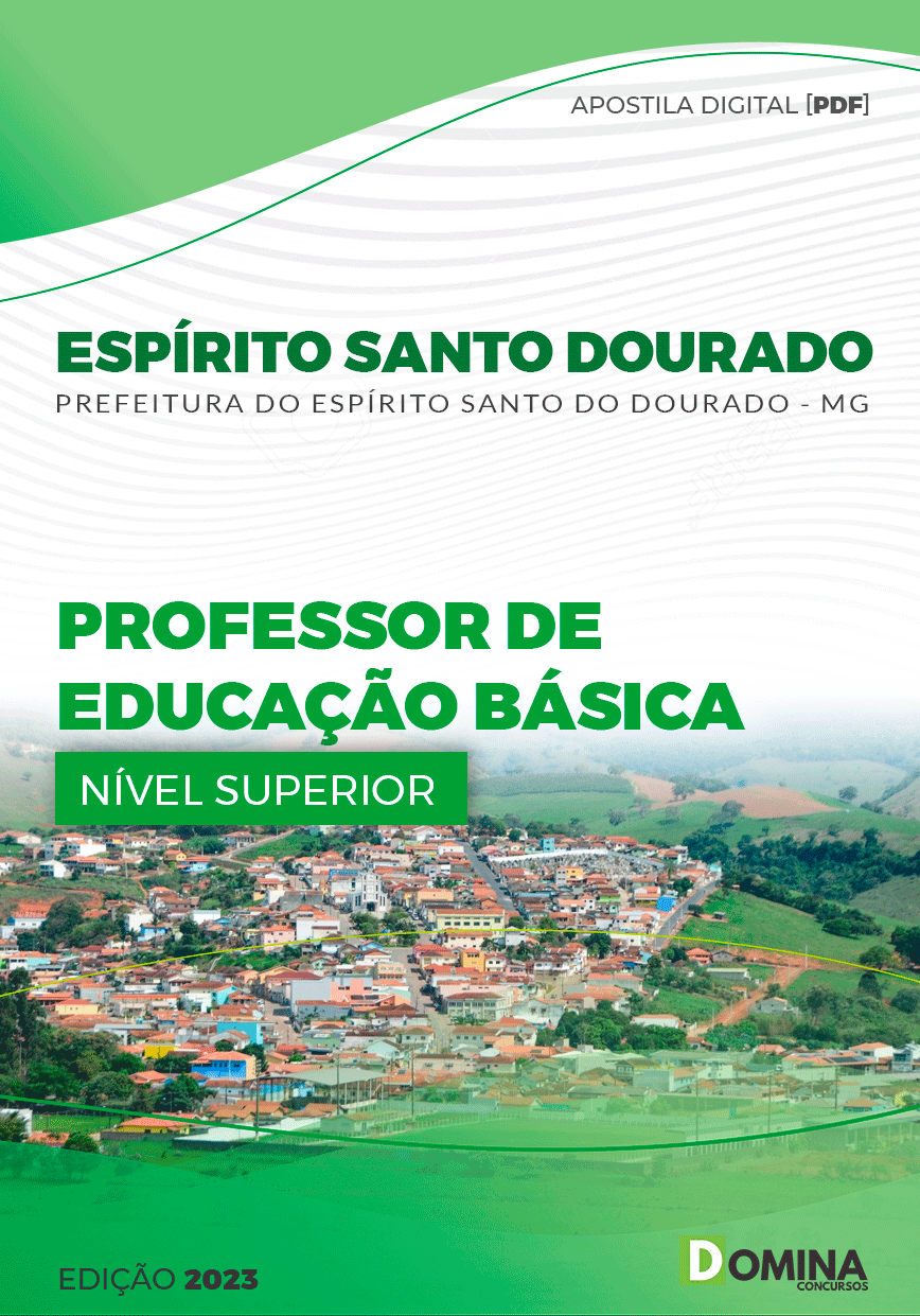 Apostila Pref Espírito Santo Dourado MG 2023 Professor Educação Básica