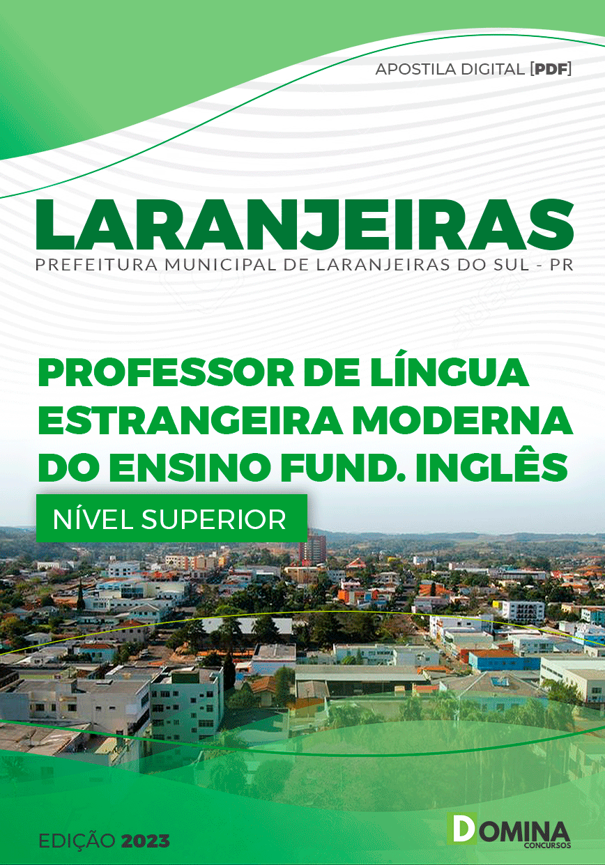 Apostila Pref Laranjeiras do Sul PR 2023 Professor Inglês