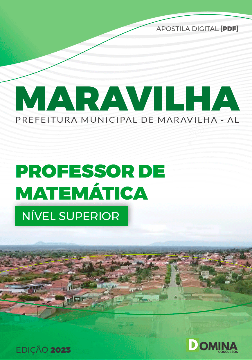 Apostila Pref Maravilha AL 2023 Professor Matemática