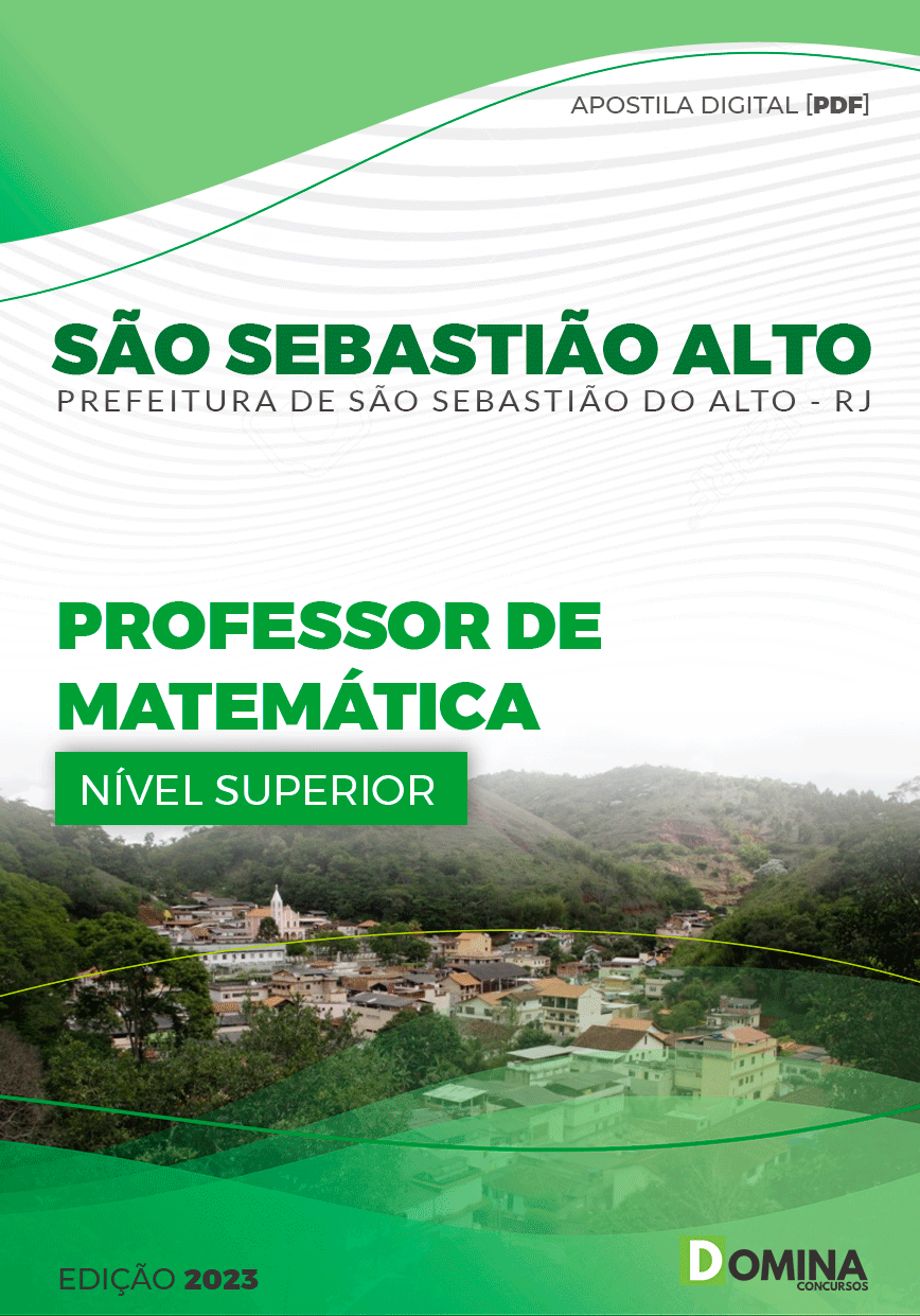 Apostila Pref São Sebastião Alto RJ 2024 Professor Matemática