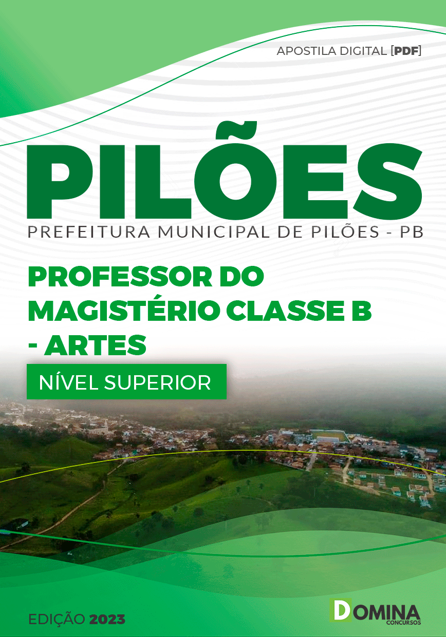 Apostila Pref Pilões PB 2023 Professor Magistério B Artes