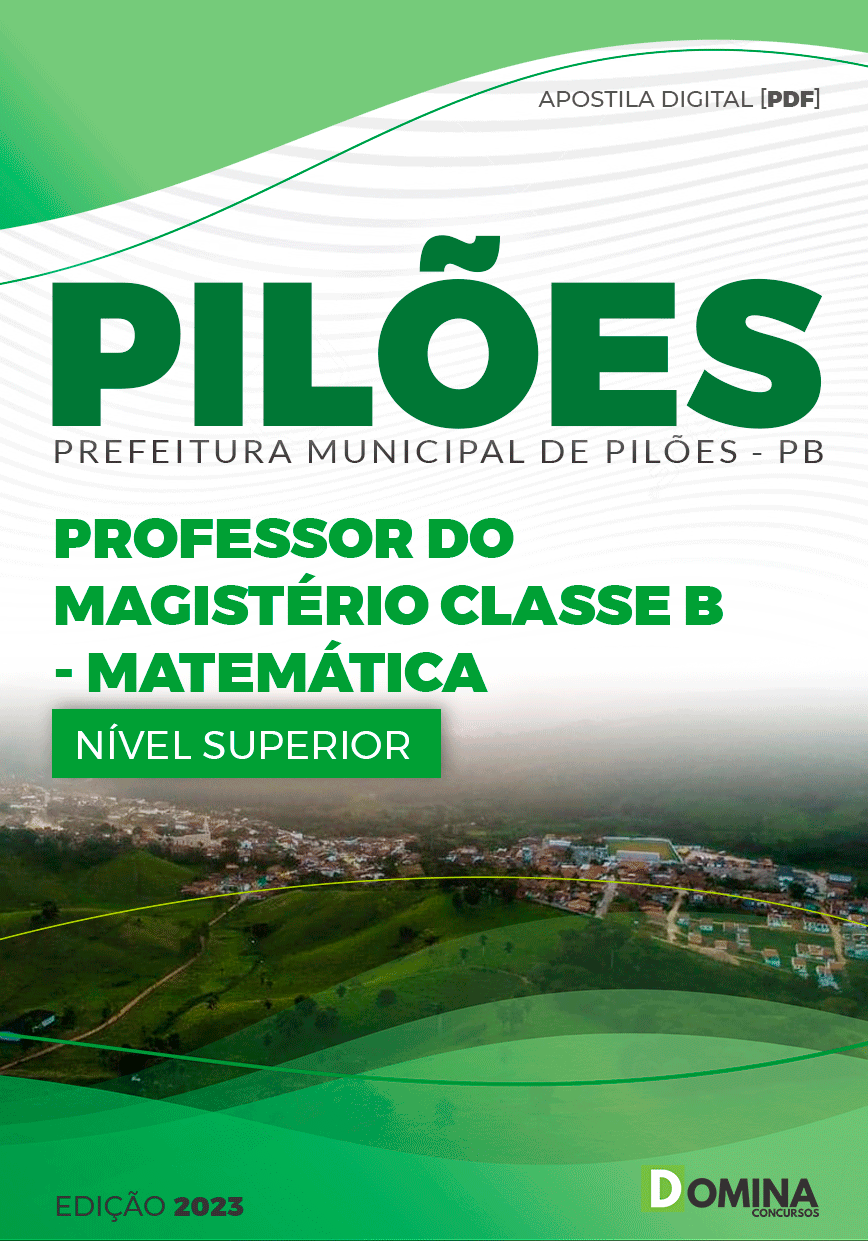 Apostila Pref Pilões PB 2023 Professor Magistério B Matemática