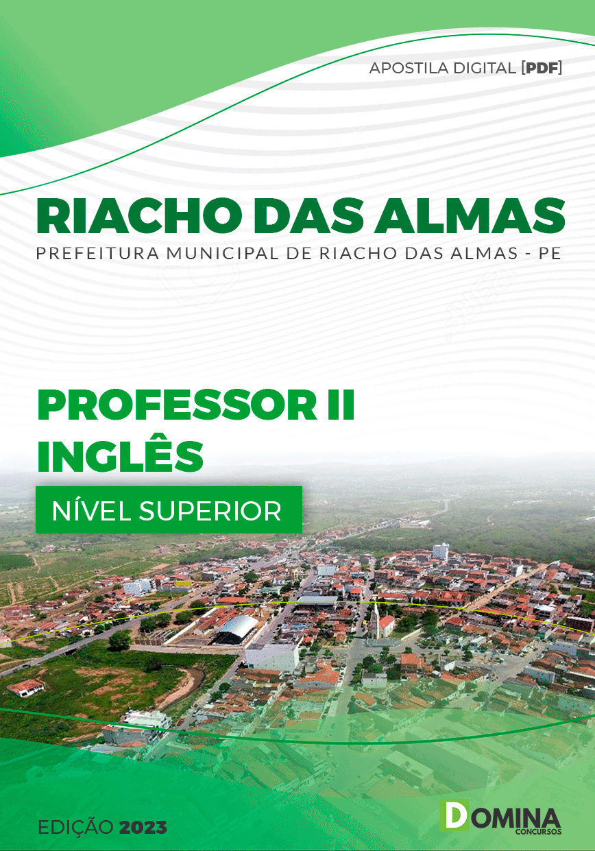 Apostila Pref Riacho das Almas PE 2023 Professor II Inglês