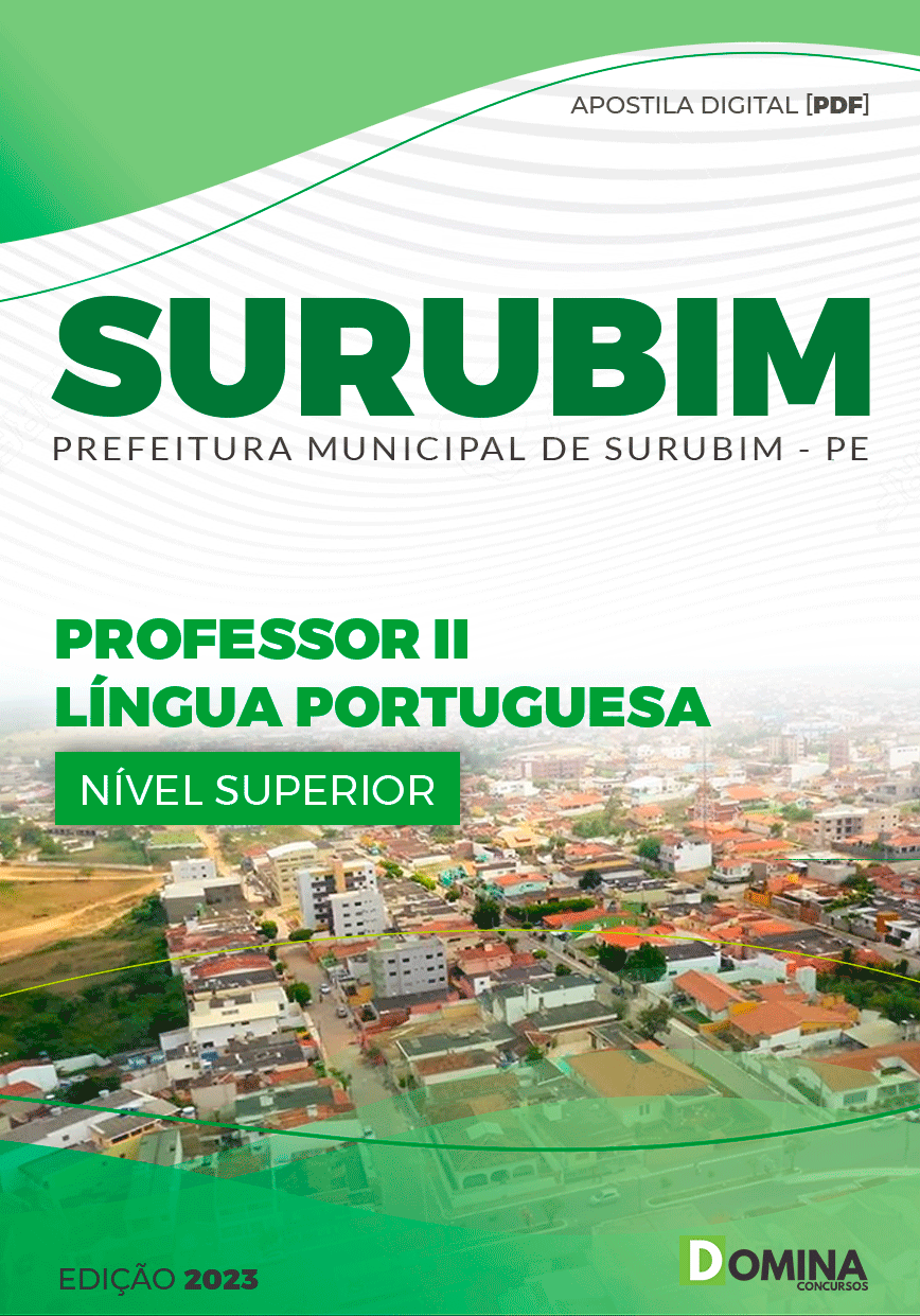 Apostila Pref Surubim PE 2023 Professor II Língua Portuguesa