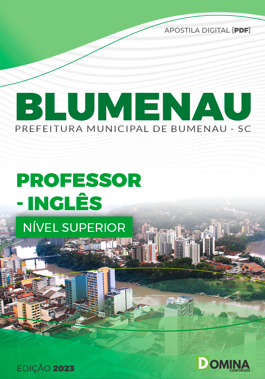 Apostila Pref Blumenau SC 2023 Professor Inglês