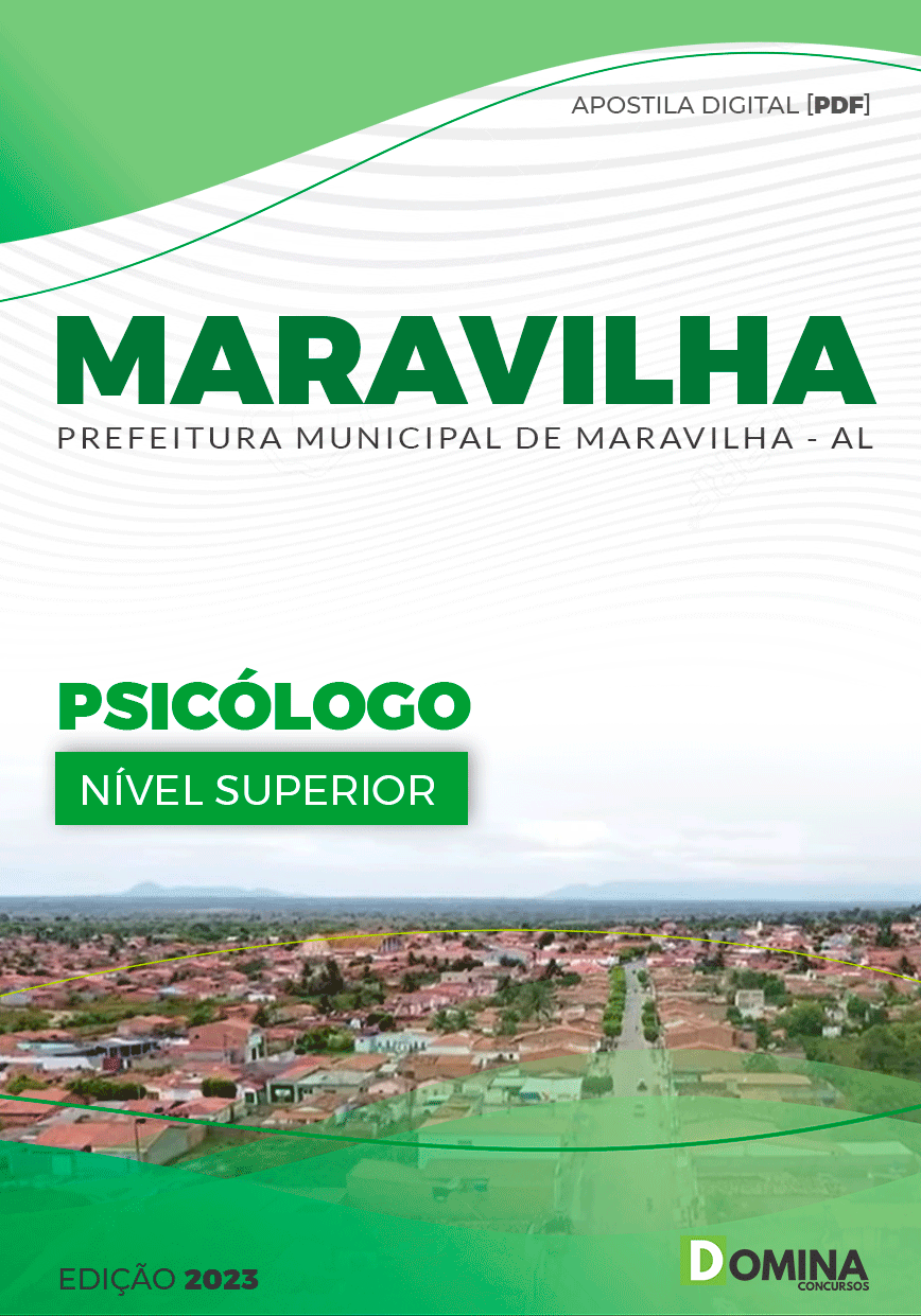 Apostila Digital Pref Maravilha AL 2023 Psicólogo