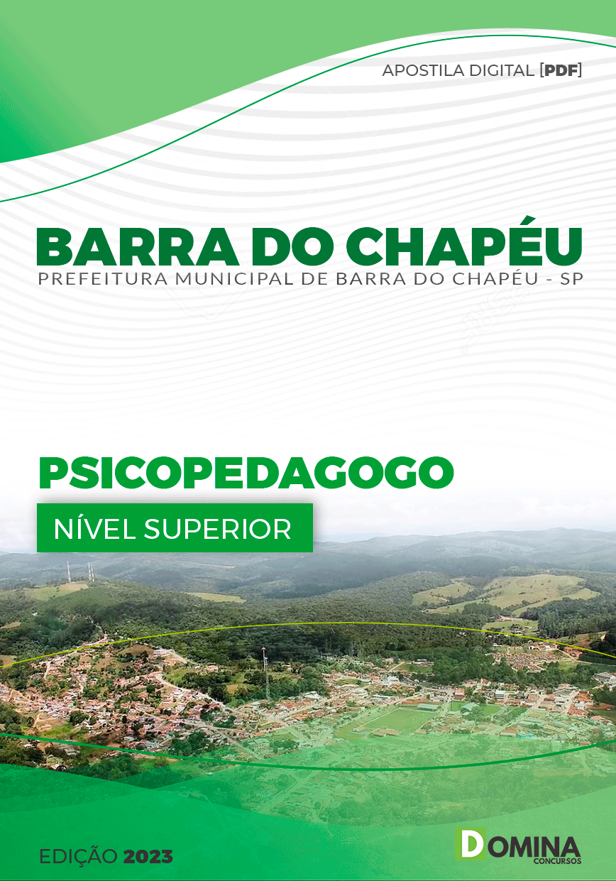 Apostila Pref Barra do Chapéu SP 2023 Psicopedagogo