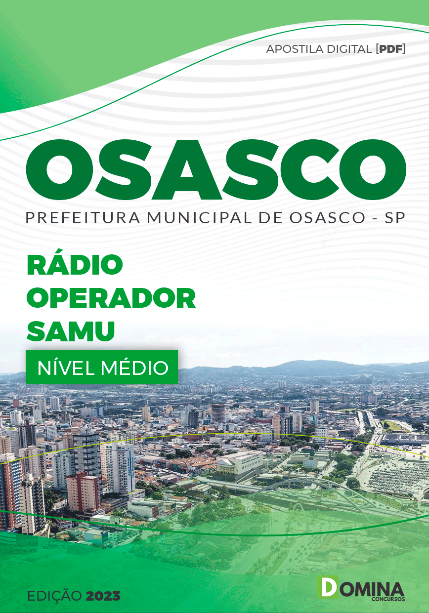 Seletivo Pref Osasco SP 2023 Rádio Operador SAMU