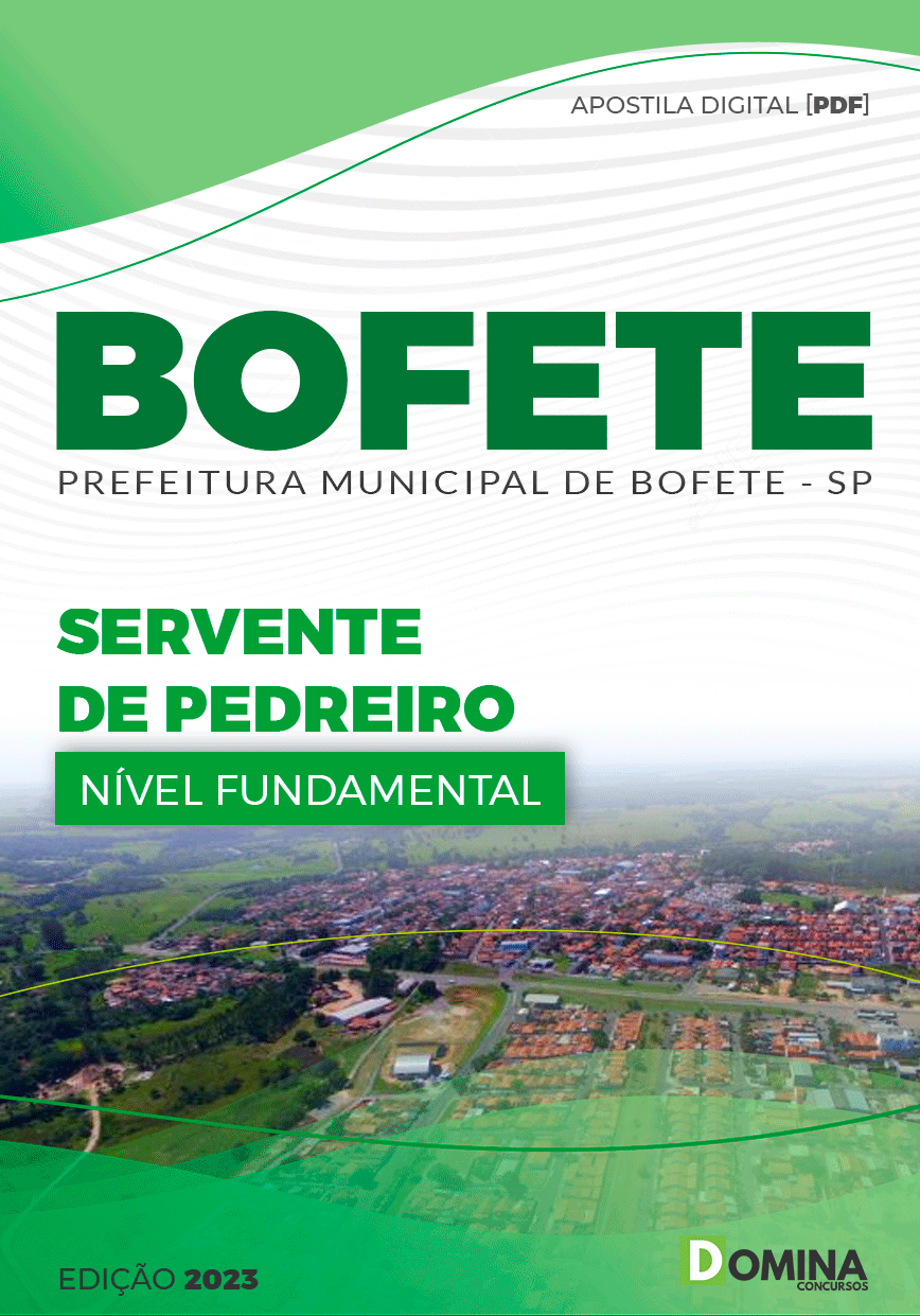 Apostila Concurso Pref Bofete SP 2023 Servente Pedreiro
