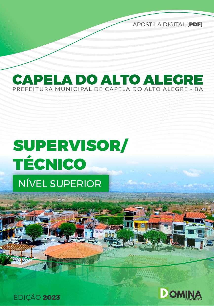Apostila Pref Capela Alto Alegre BA 2023 Supervisor Técnico