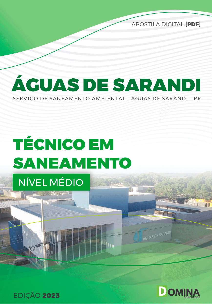 Apostila ÁGUAS DE SARANDI PR 2023 Técnico Saneamento