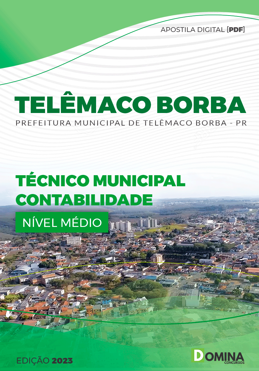 Apostila Pref Telêmaco Borba PR 2023 Técnico Municipal Contabilidade