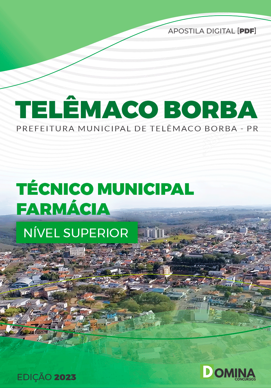 Apostila Pref Telêmaco Borba PR 2023 Téc Municipal Farmácia