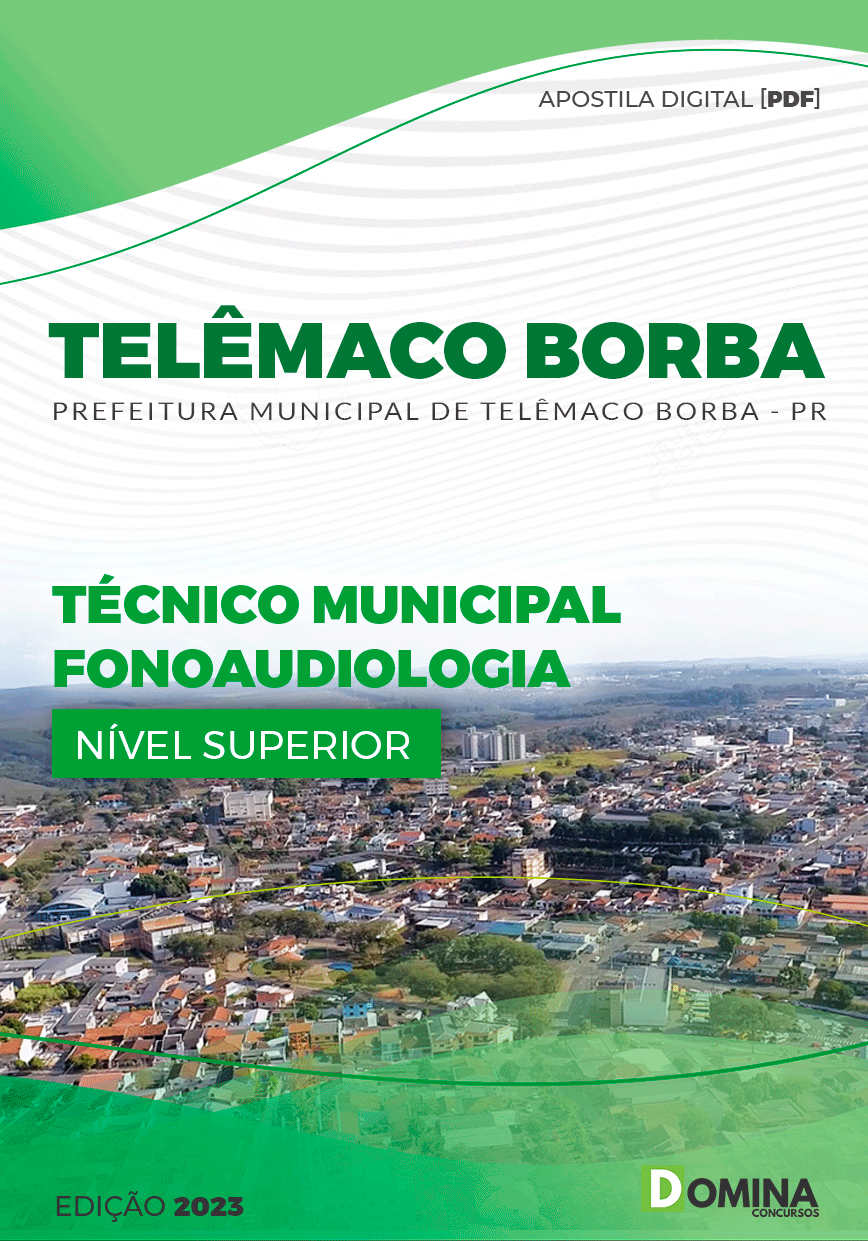 Apostila Pref Telêmaco Borba PR 2023 Téc Municipal Fonoaudiologia