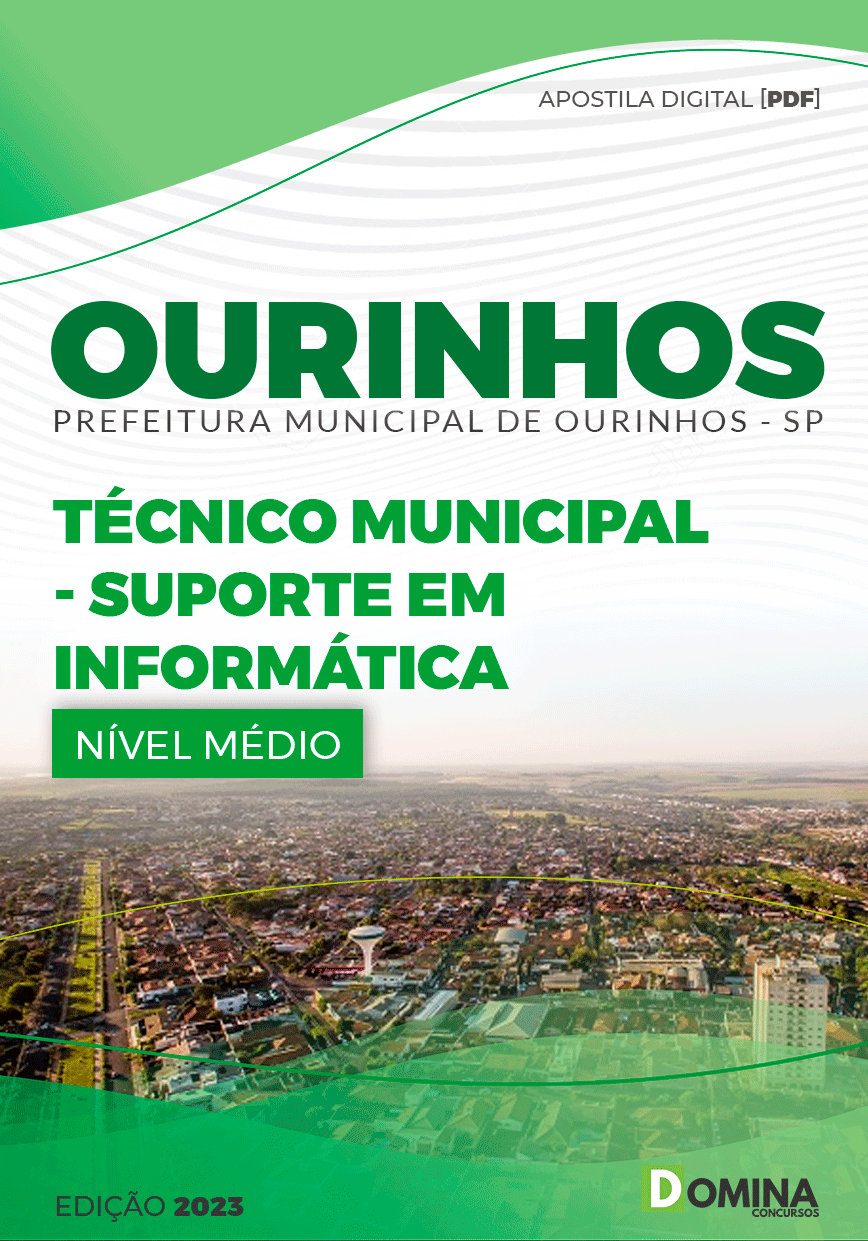 Apostila Pref Ourinhos SP 2023 Técnico Municipal Suporte Informática