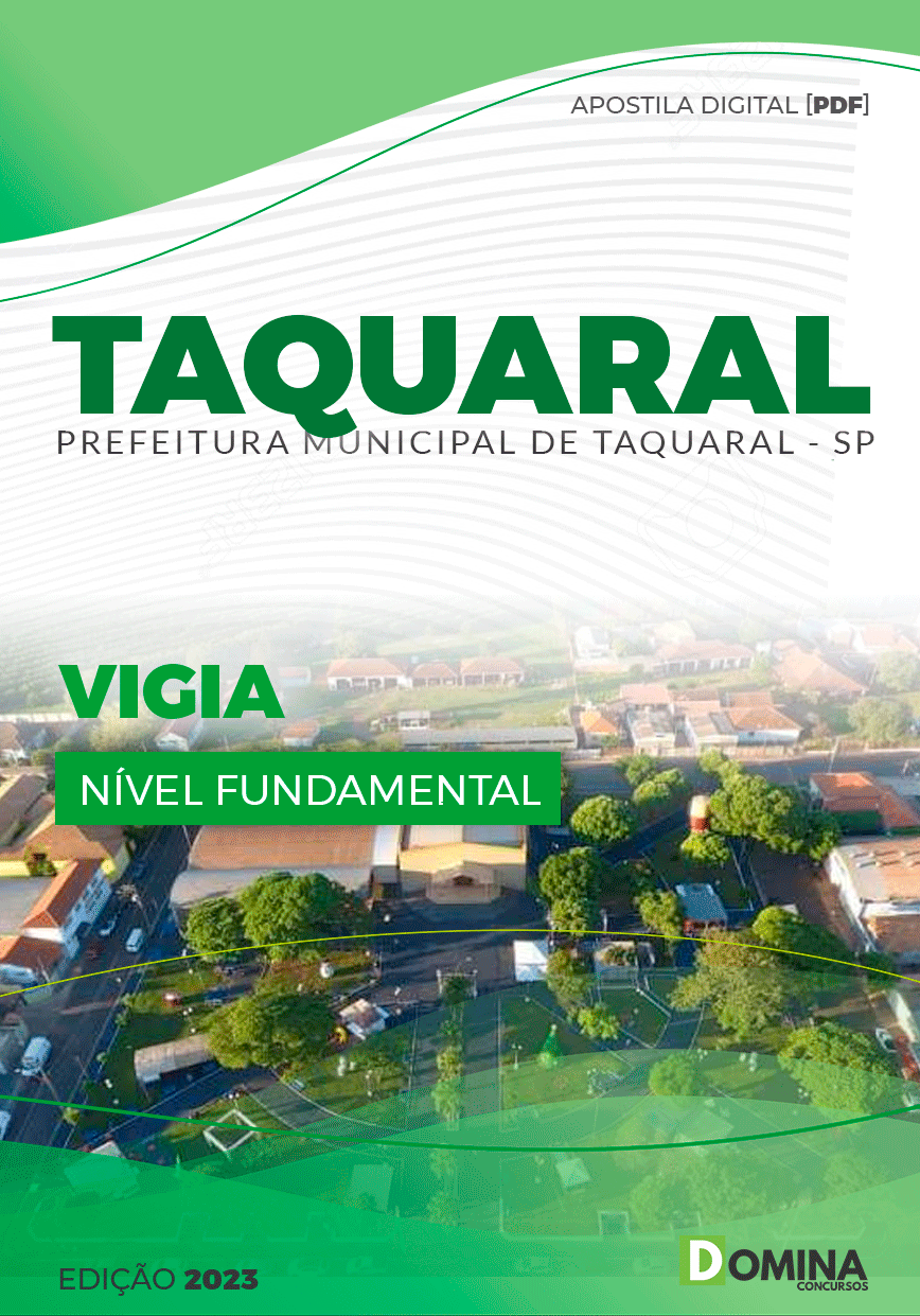 Apostila Concurso Pref Taquaral SP 2023 Vigia