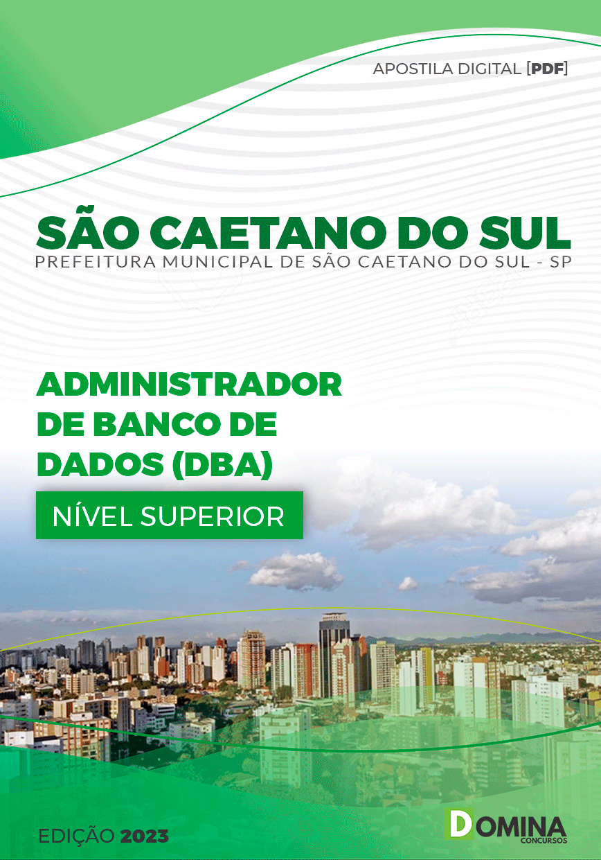 Apostila Pref São Caetano do Sul SP 2023 Administrador Banco Dados