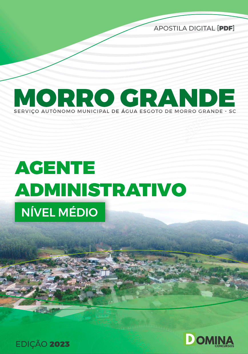 Apostila Pref Morro Grande SC 2023 Agente Administrativo