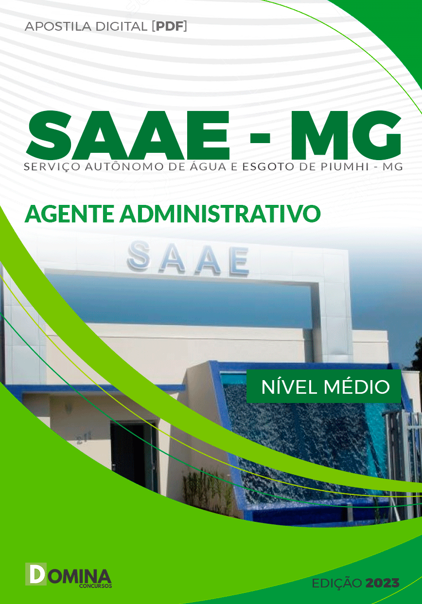 Apostila SAAE Piumhi MG 2023 Agente Administrativo