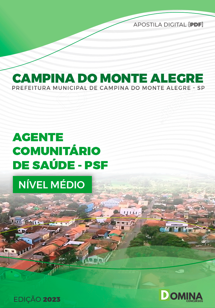 Pref Campina do Monte Alegre SP 2023 Agente Comunitário Saúde